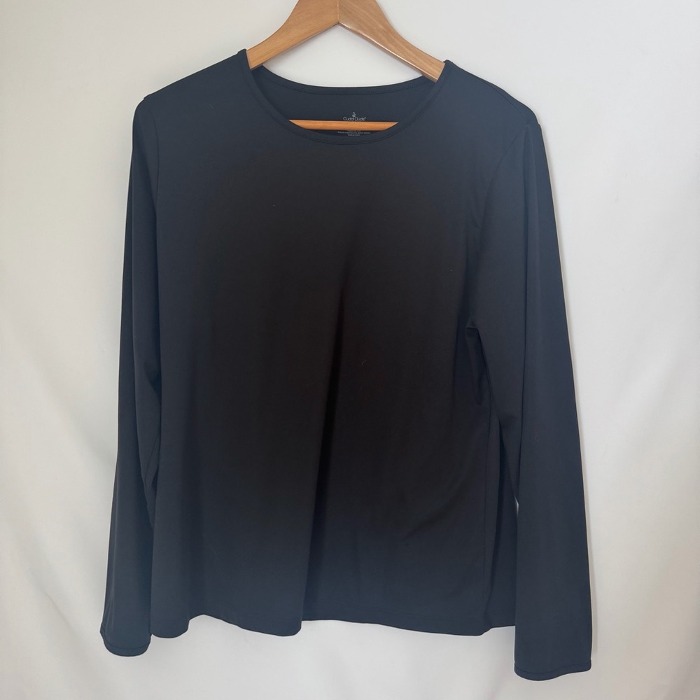Cuddl Duds Black Long Sleeve Shirt
